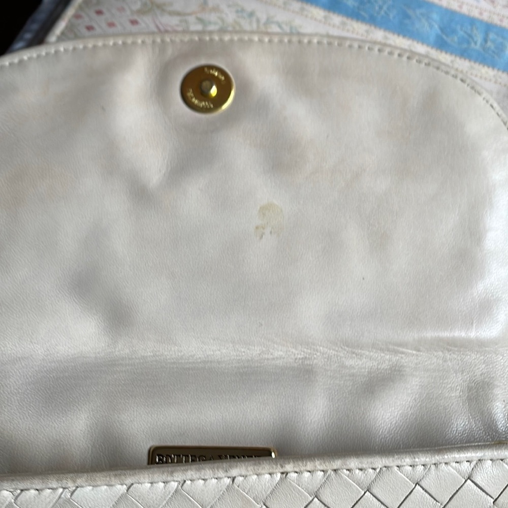 Bottega Venetta vintage 1980s cream leather woven bag - Picture 9 of 11